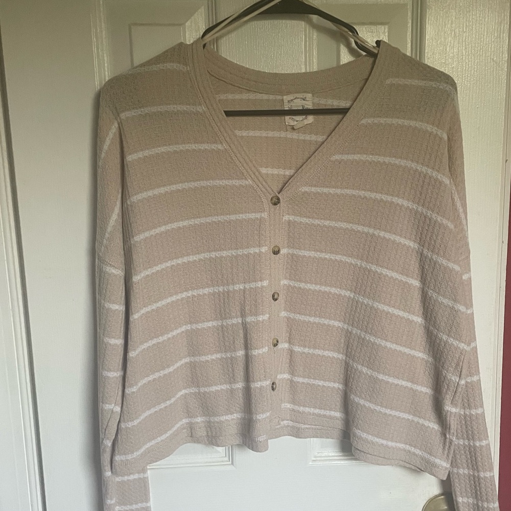 Hippie Rose Beige and White Top